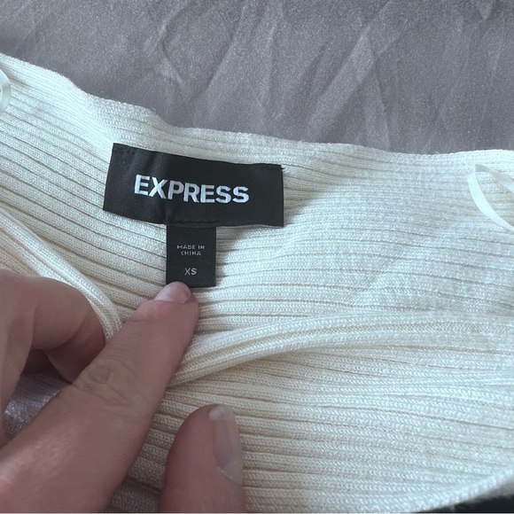 Color Block Asymmetrical Off the Shoulder Midi Sweater Dress - Picture 7 of 7